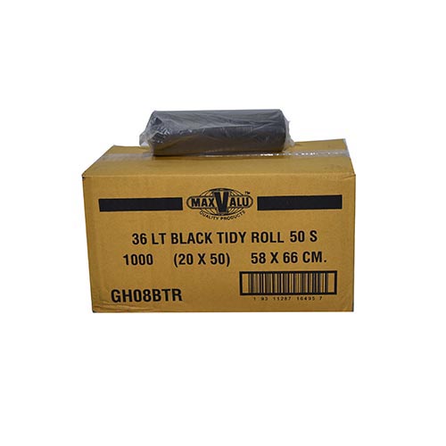 Bin Liner 36 Litre 700mm x 580mm Black 1000/ctn